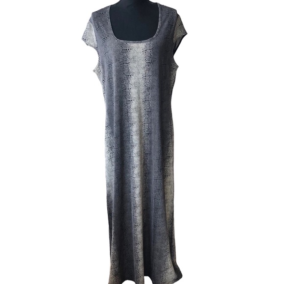 Rogers & Rogers reptile snake print Pullover Maxi 16 US 12 L - Picture 1 of 10